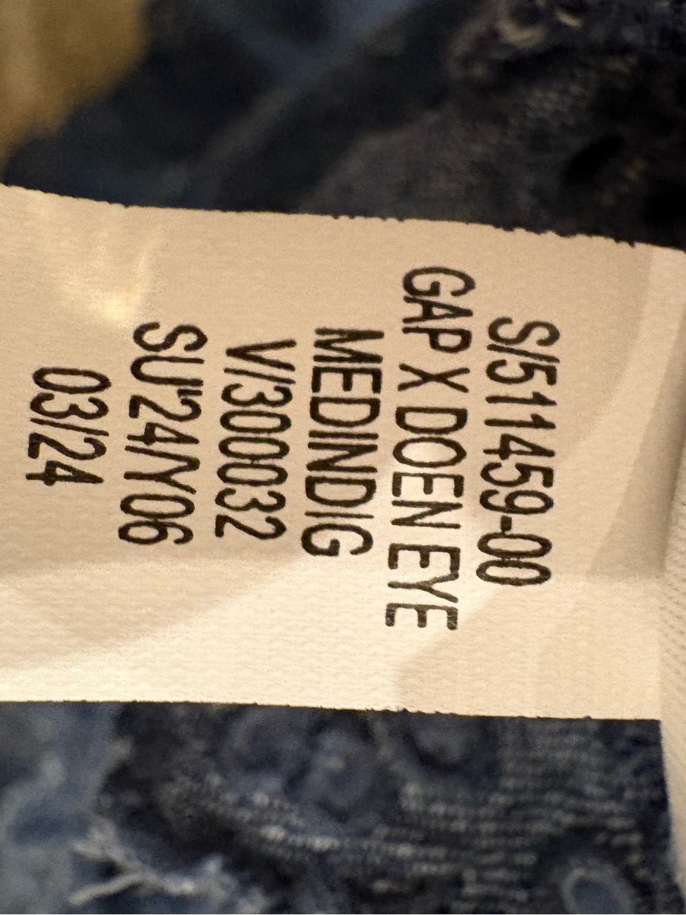Doen x GAP midi denim eyelet dress. Size L - Picture 5 of 7